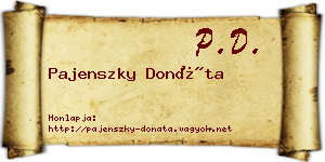 Pajenszky Donáta névjegykártya